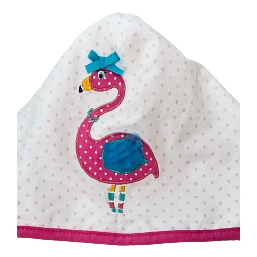 Maison Chic Pink Flamingo Kids Hooded Cotton Towel Beach Bath Pool 28x52 Large
